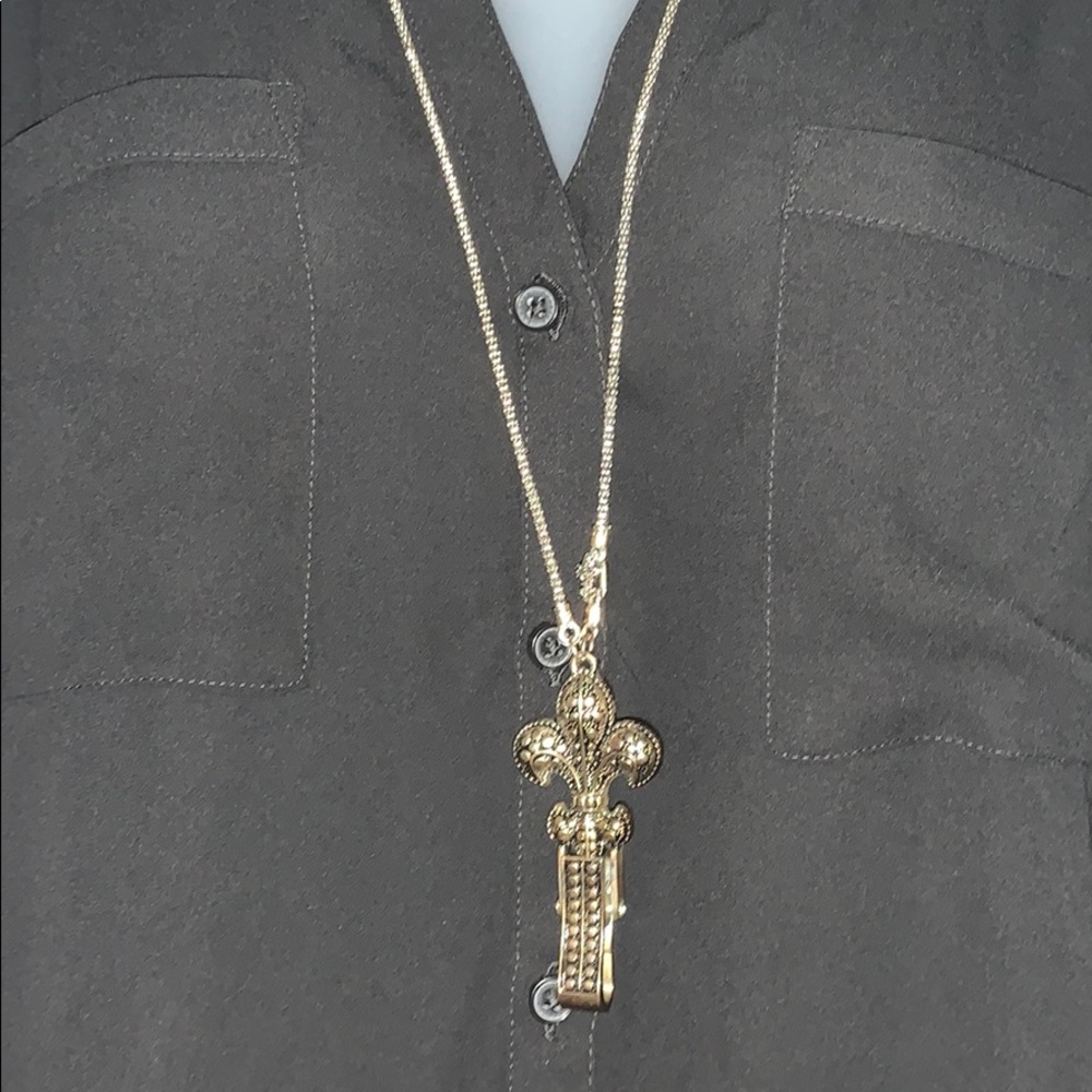 Beautiful Fleur Di Lis badge holder